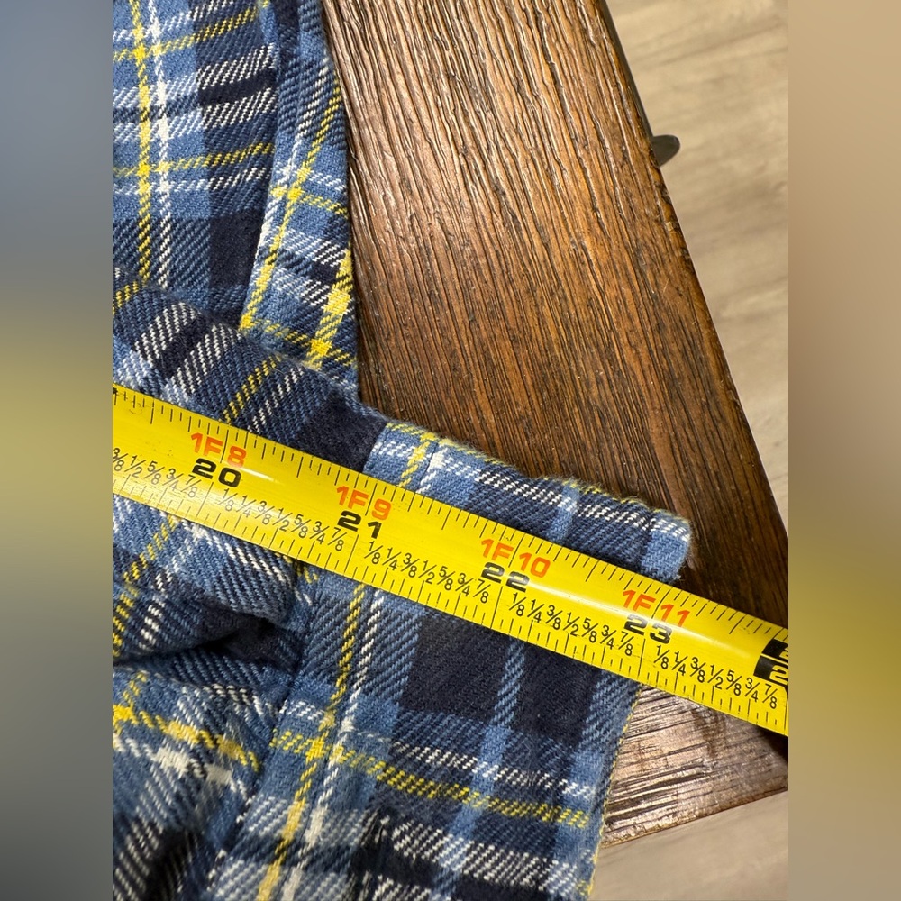 Ralph Lauren Men's Navy and Yellow Plaid Shirt - Picture 11 of 11
